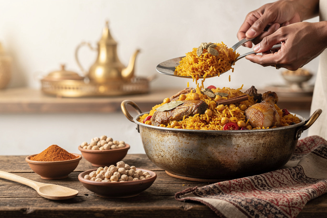 مطبخ الرز بالحمص - طبخ شعبي أصيل تقليدي في مكة المكرمة